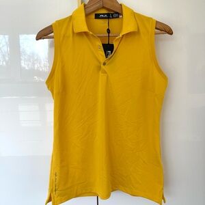 Ralph Lauren RLX sleeveless golf polo shirt yellow size small